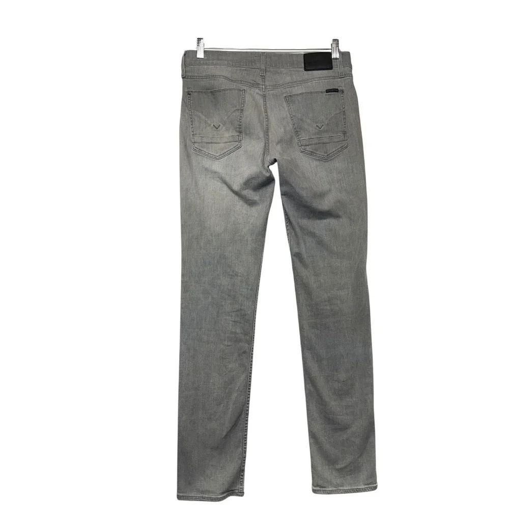 Hudson Blake Slim Straight Grey Jeans Mens 32‎ Grey Wash Denim Pants